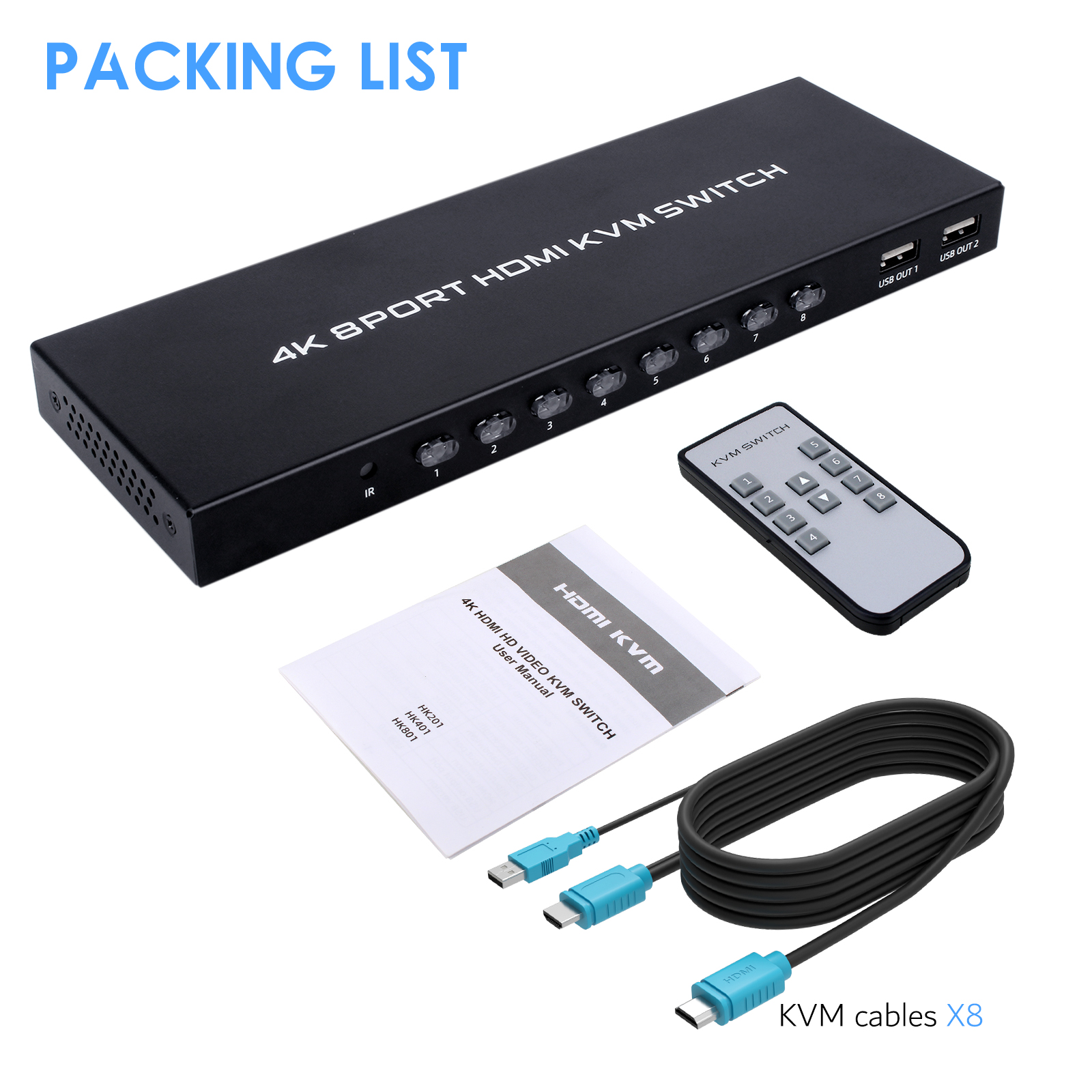 Hdmi Kvm Switch Selector Port Hdmi Usb Switch In Out Support K