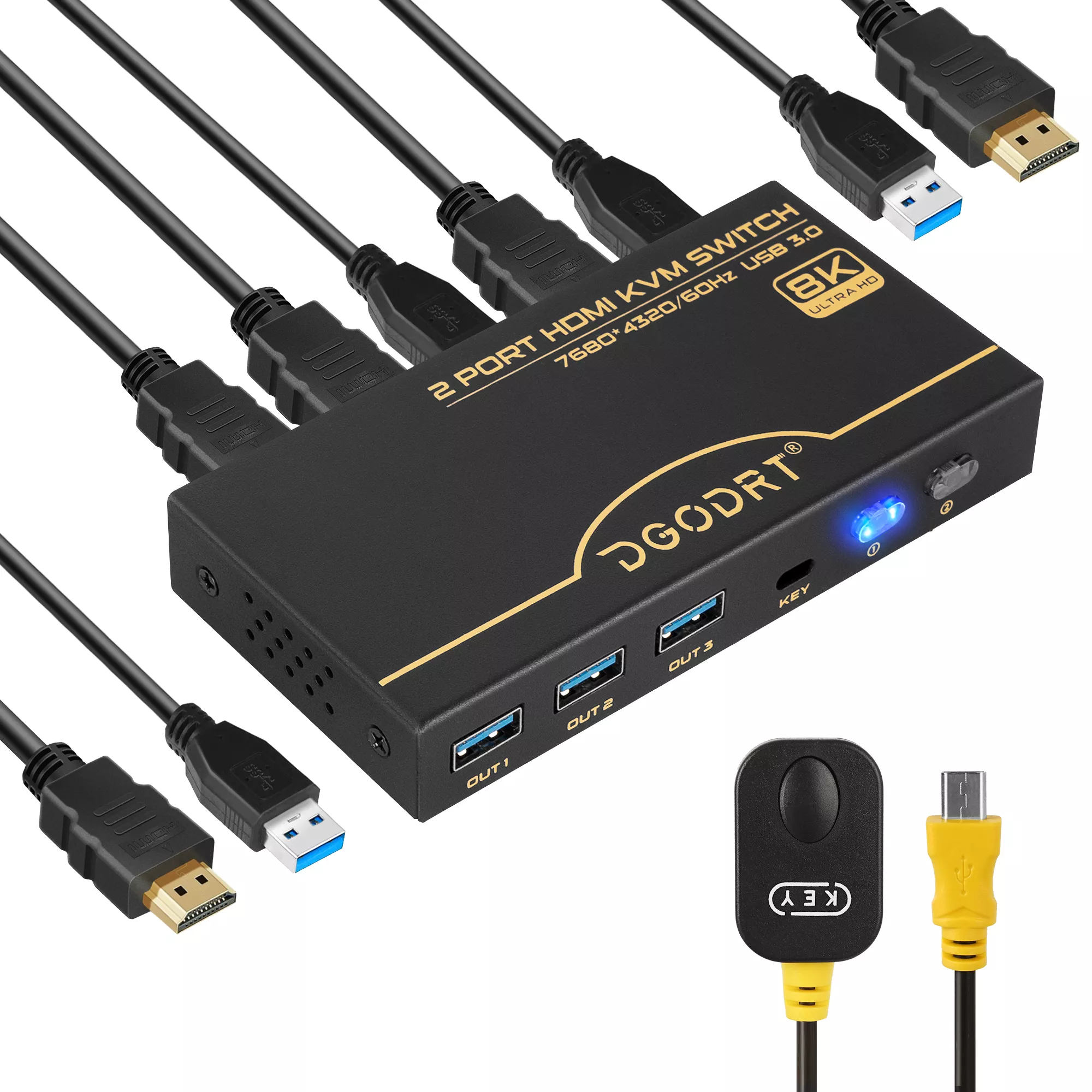 HDMI 2.1 KVM Switch 8K@60Hz 4K@120Hz